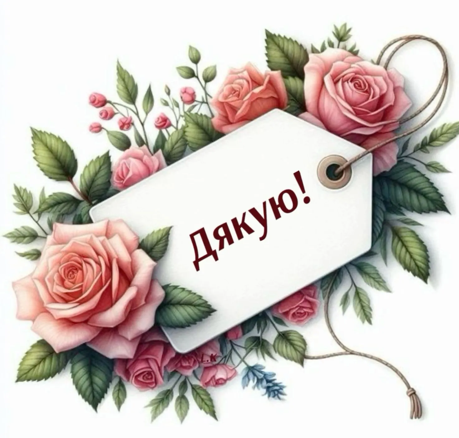 Картинка на знак подяки - за привітання, для рідних і друзів Картинка на знак подяки - за привітання, для рідних і друзів